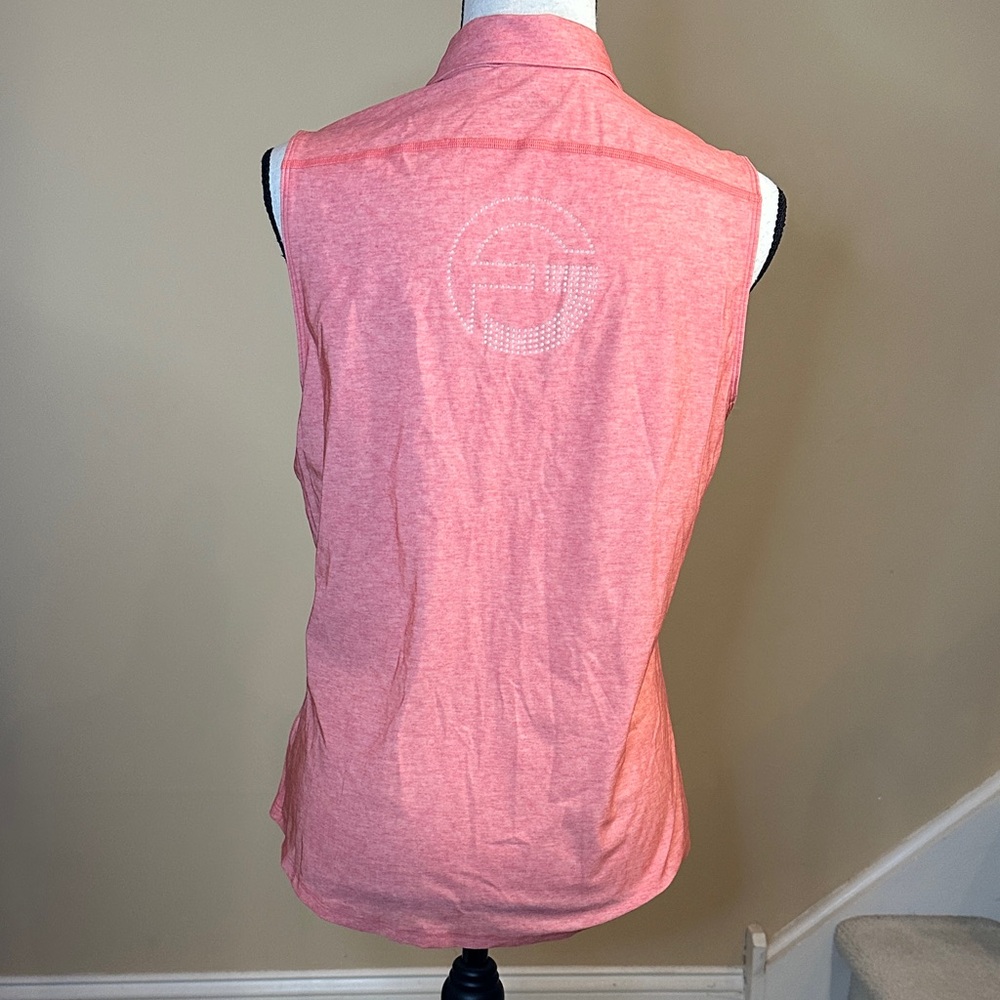 FORAY GOLF Core Sleeveless Polo in Pink - LPGA logo - Picture 5 of 17